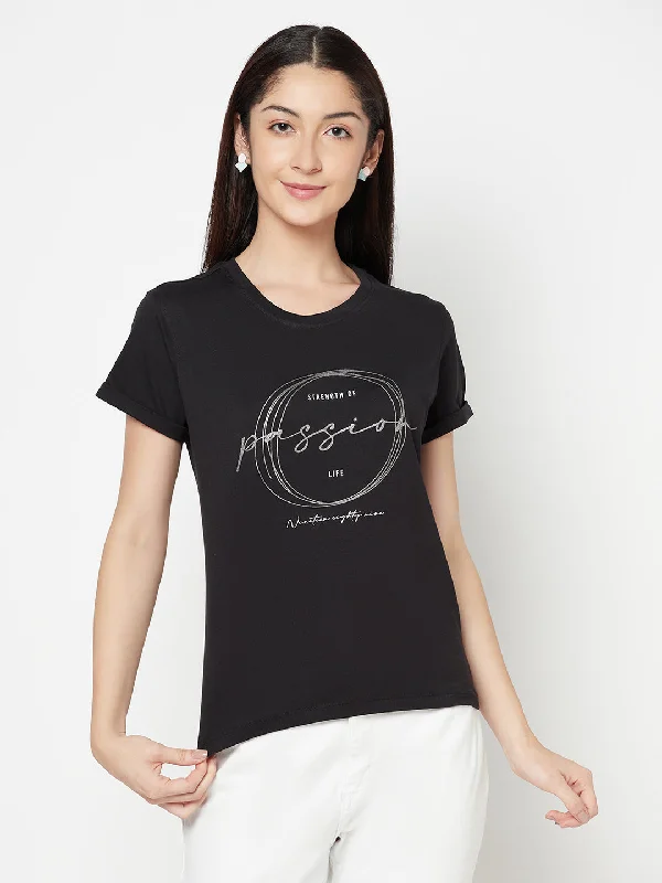 Cantabil Women's Black T-Shirts