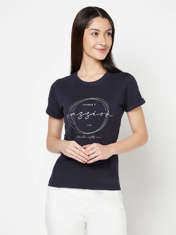 Cantabil Women's Navy T-Shirts