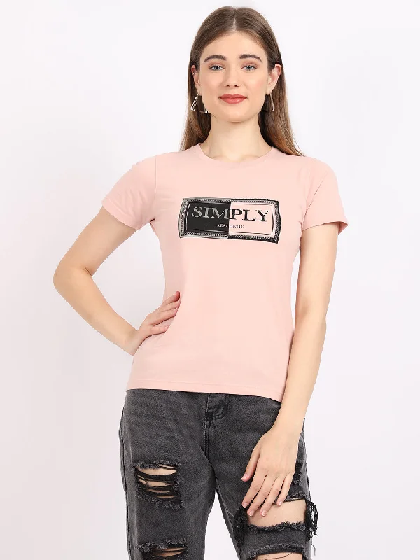 Cantabil Women's Peach T-Shirts