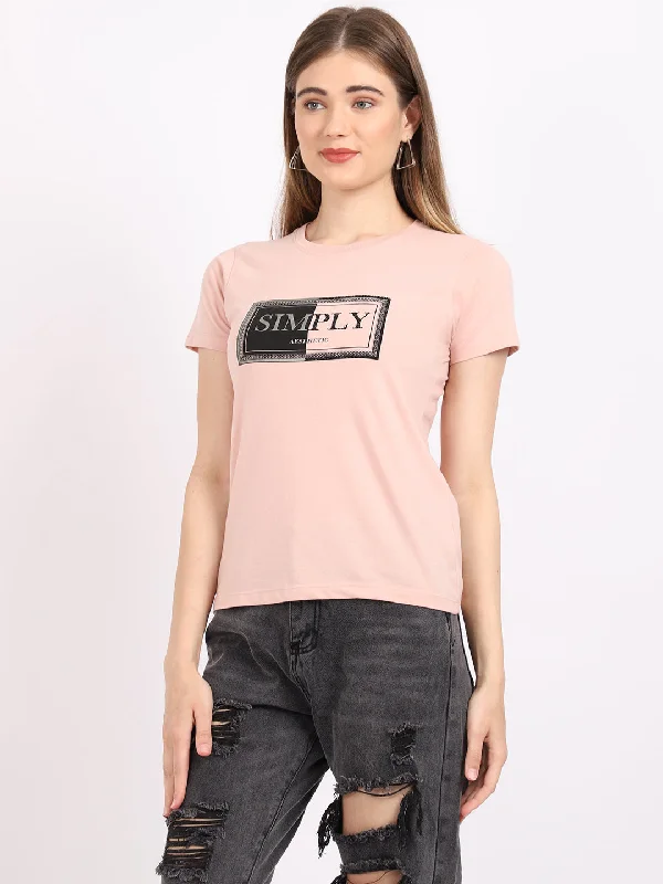 Cantabil Women's Peach T-Shirts