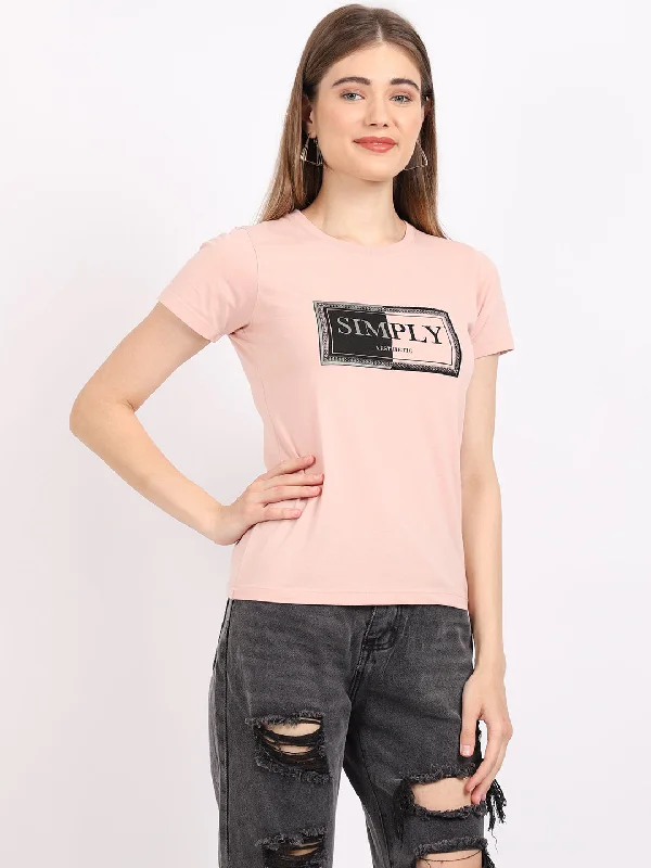 Cantabil Women's Peach T-Shirts