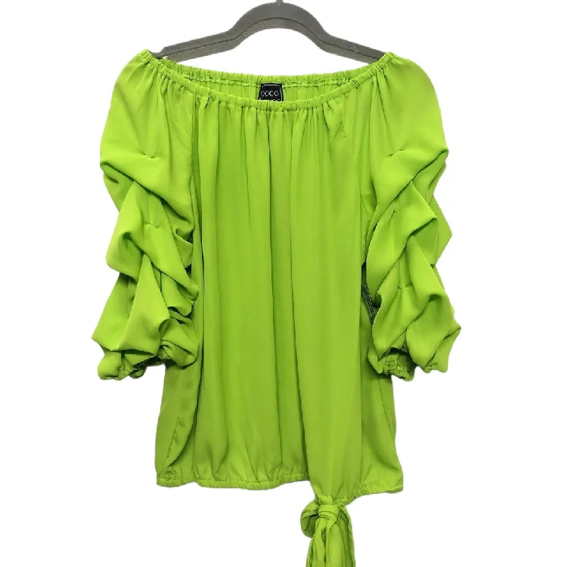 Green Blouse 3/4 Sleeve Coco Bianco, Size L