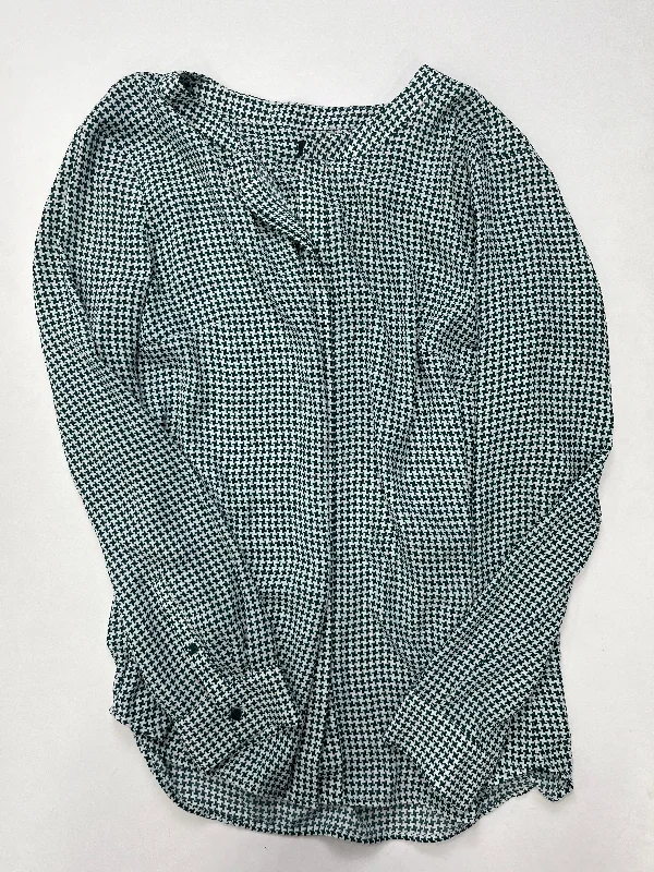 Green Blouse Long Sleeve Talbots, Size L