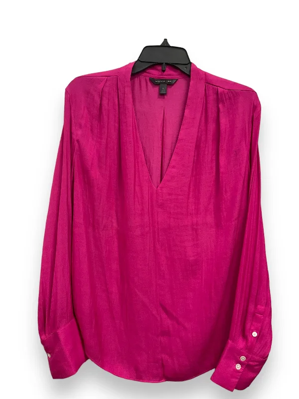 Pink Blouse Long Sleeve Banana Republic, Size Xl