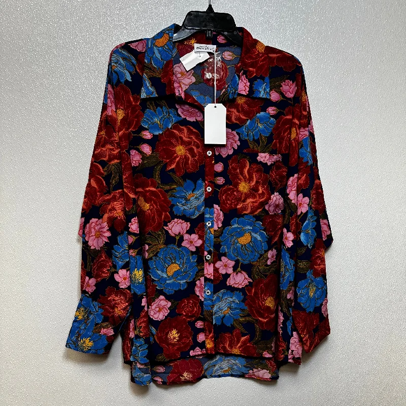 Print Blouse Long Sleeve EMILY WONDER , Size 1x