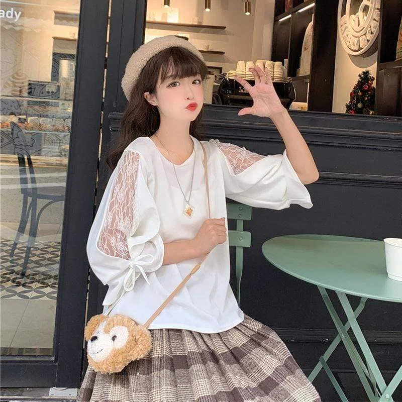 Women's Kawaii Lace-Up Shirts