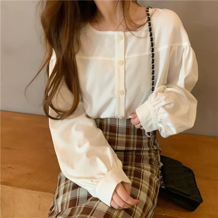 Women's Korean Fashion Puff Sleeved Shirts