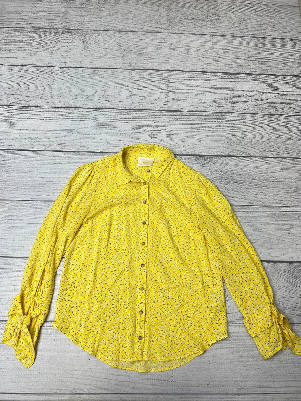 Yellow Blouse Long Sleeve Maeve, Size Xs