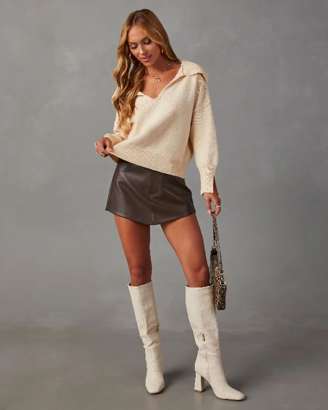 Avaleigh Collared Pullover Sweater