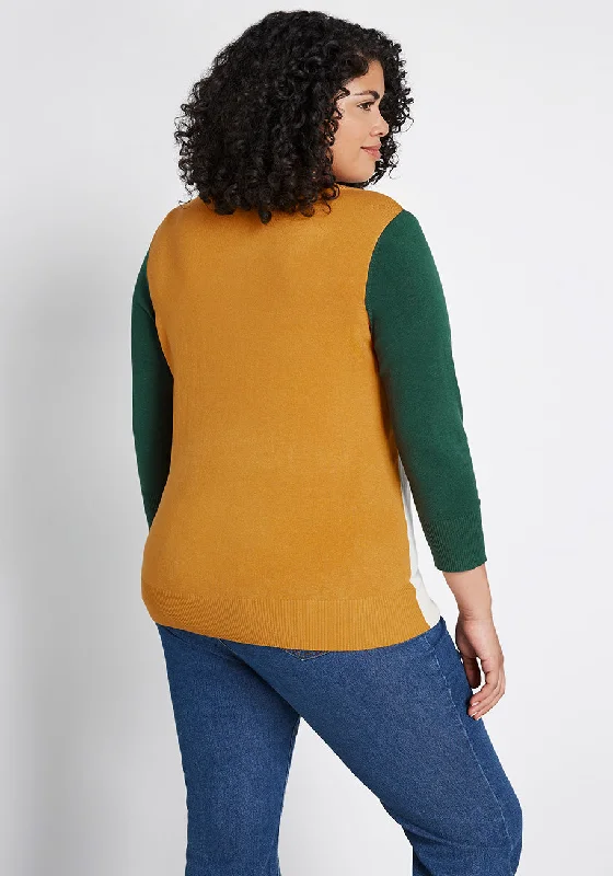 Charter School Colorblocked Cardigan