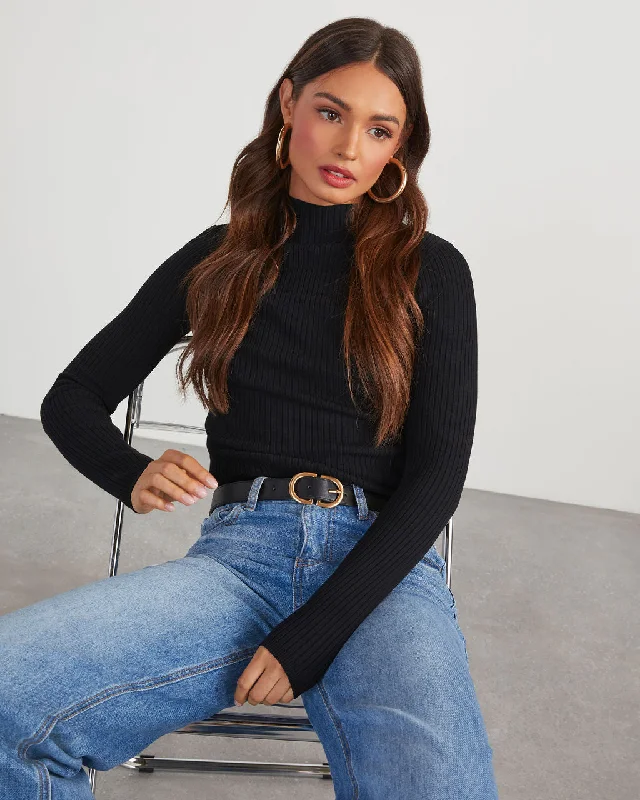 Grainge Mock Neck Knit Top