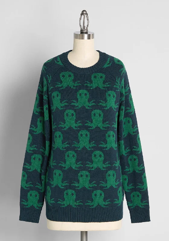 Quirky All Over Pullover Sweater