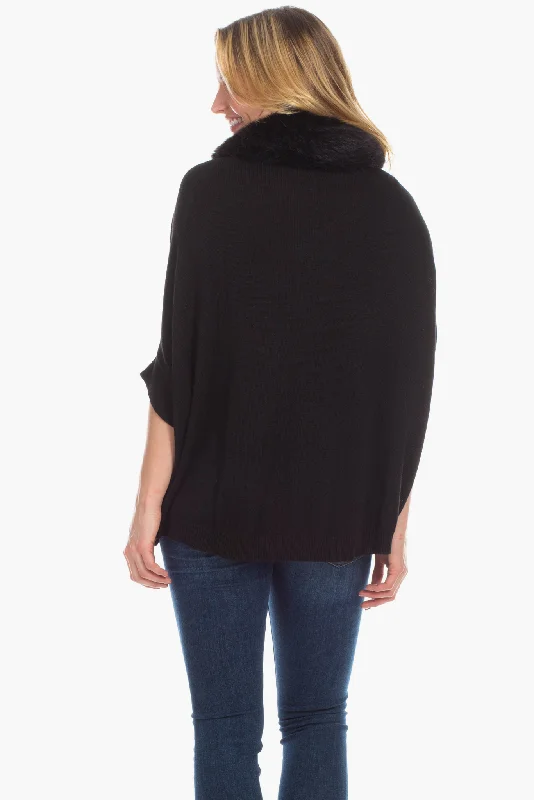 Payton Poncho in Black