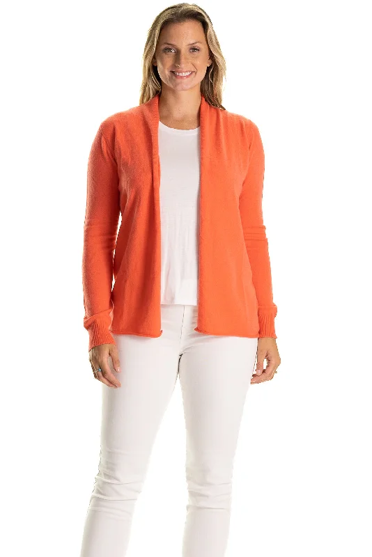 The 100% Cashmere Maeve Mini Duster Sweater in Coral