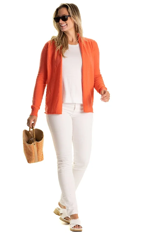 The 100% Cashmere Maeve Mini Duster Sweater in Coral