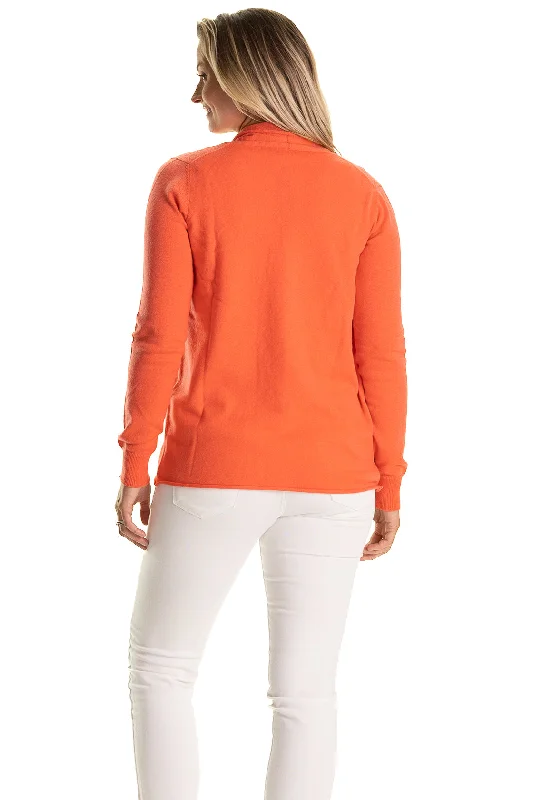 The 100% Cashmere Maeve Mini Duster Sweater in Coral