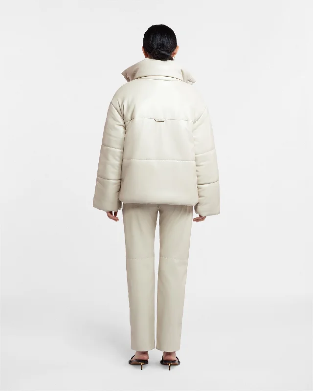 Hide - Okobor™ Alt-Leather Puffer Jacket - Creme