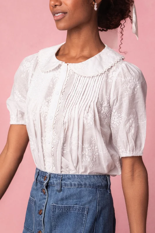 Betty Blouse in White - FINAL SALE