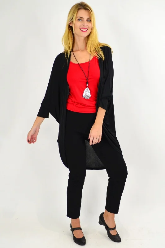 Black Round Batwing Freesize Cardigan