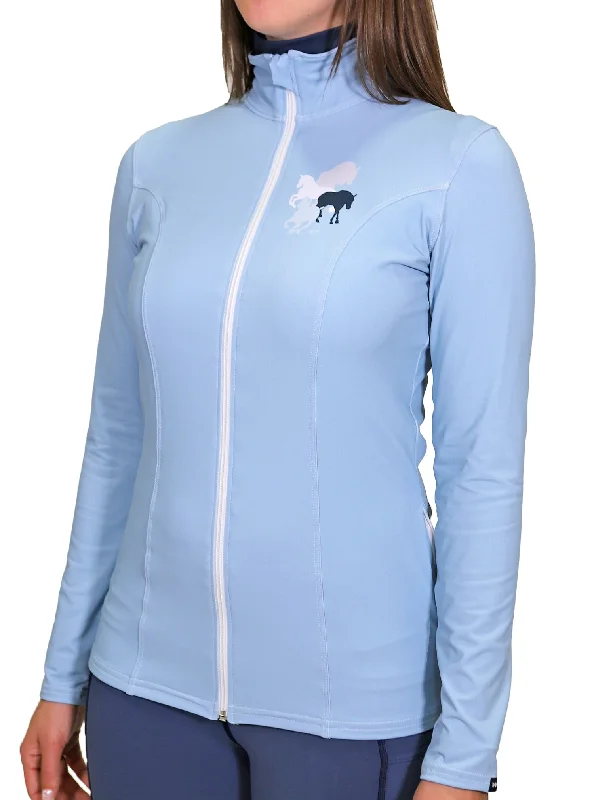 CALICIA BLUE FULL ZIP JACKET WITH POCKETS