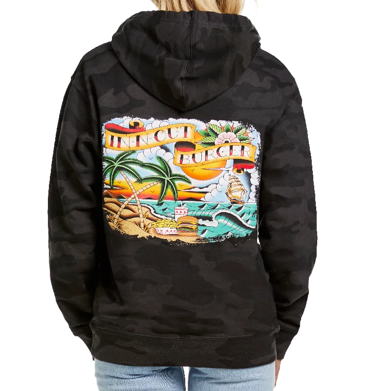 Crossed Palms Tattoo Hooded Pullover