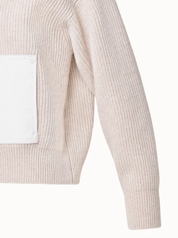 Boxy Cashmere Zip Cardigan