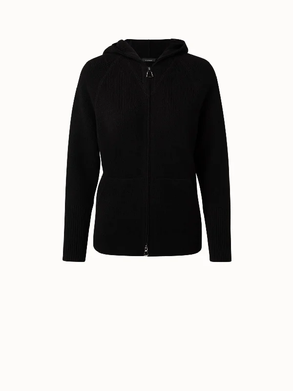 Cashmere Piqué Knit Hoodie