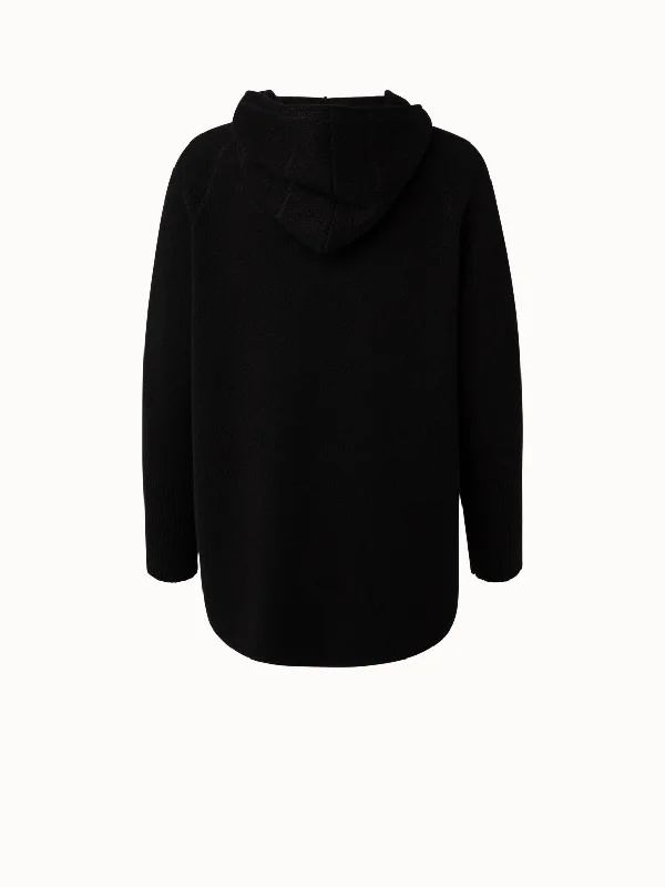 Cashmere Piqué Knit Hoodie