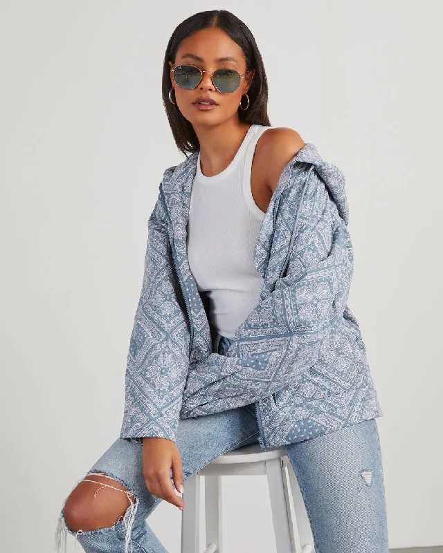 Catie Paisley Hooded Jacket