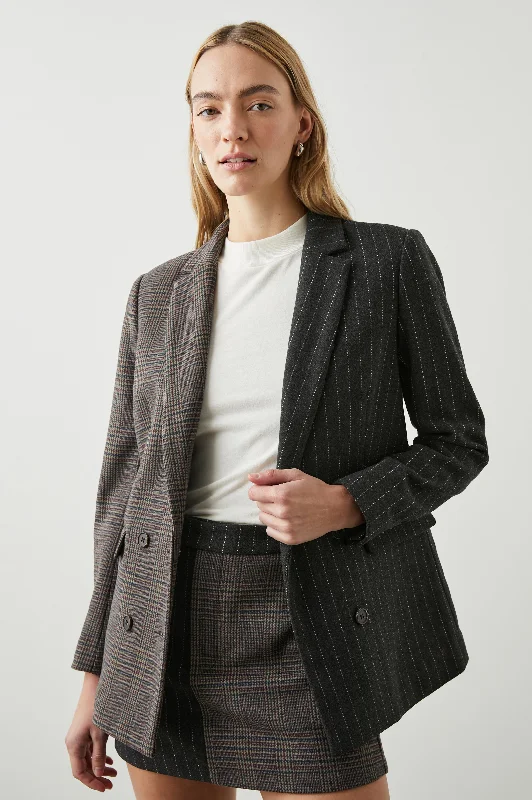 CODY BLAZER - PINSTRIPE PLAID MIX