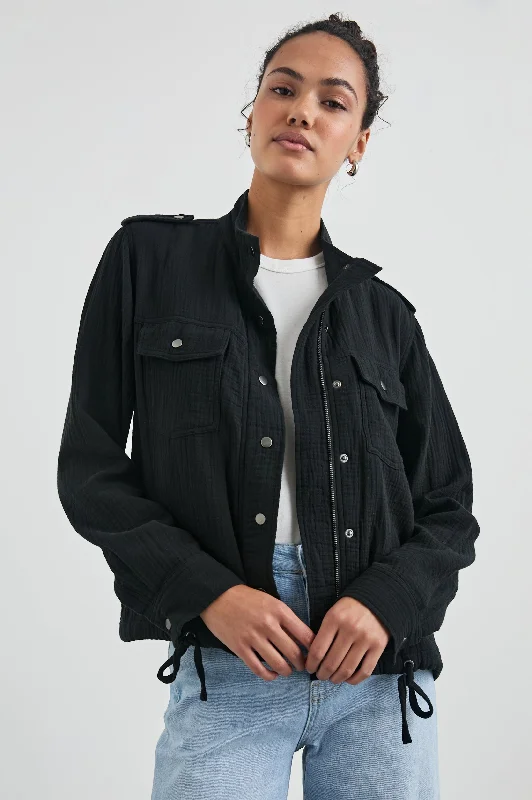 COLLINS JACKET - GAUZE BLACK