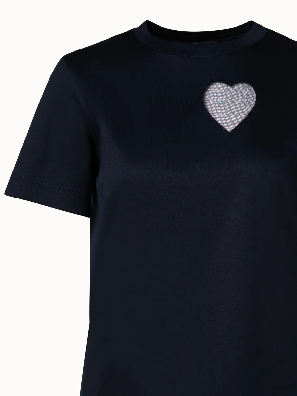 T-Shirt with Tulle Heart Insert