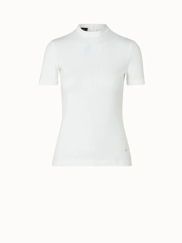 Cotton Ribbed Jersey Top