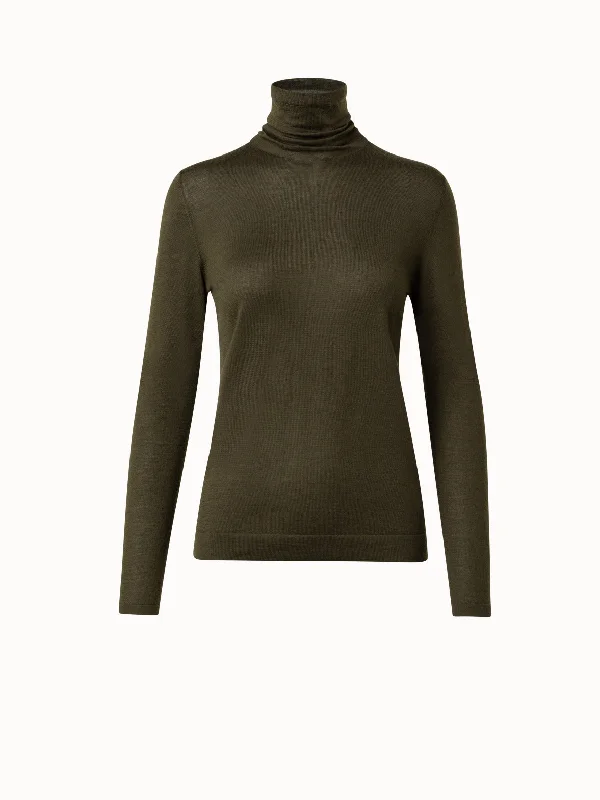 Fine Gauge Cashmere Silk Knit Pullover