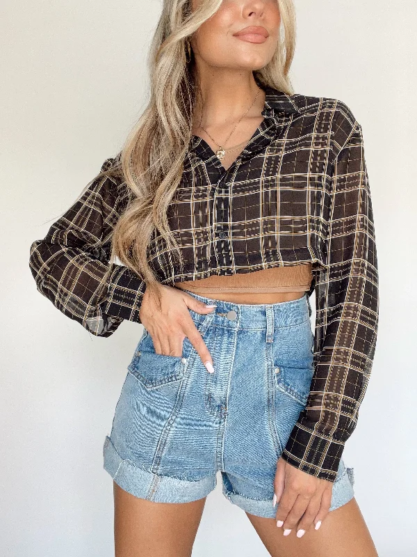 From The City Plaid Top