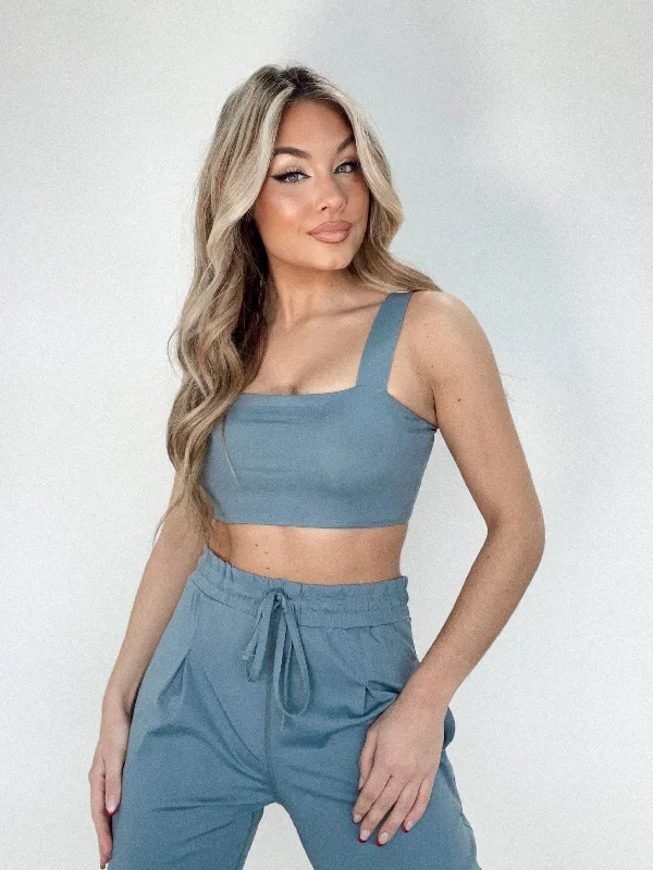 Grey Train For It Sports Bra