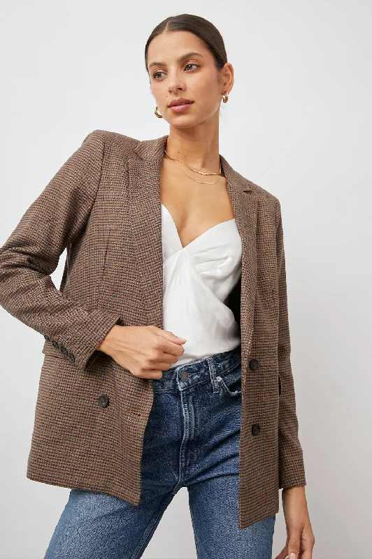 JAC BLAZER - CAMEL HOUNDSTOOTH