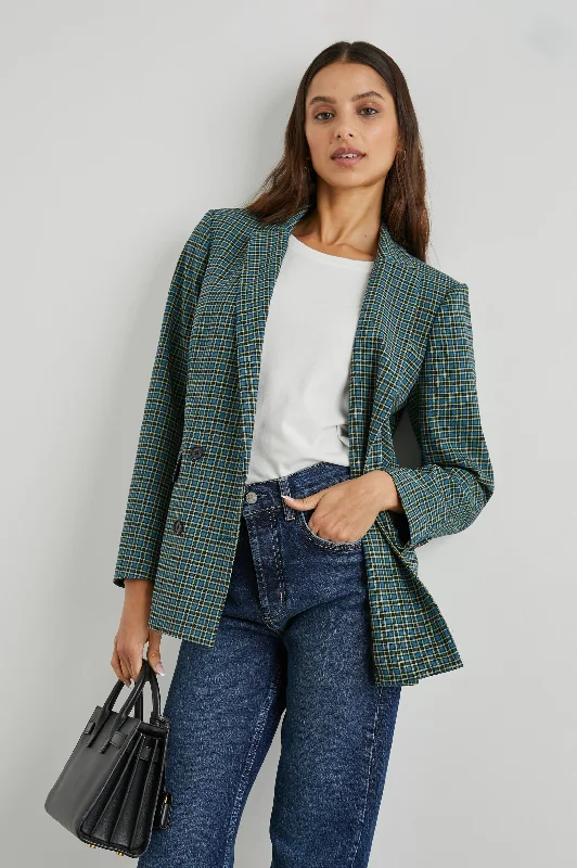 JAC BLAZER - NAVY LIME CHECK