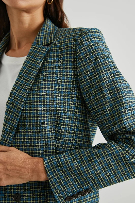 JAC BLAZER - NAVY LIME CHECK