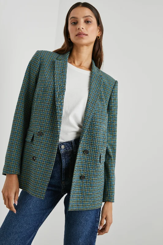 JAC BLAZER - NAVY LIME CHECK