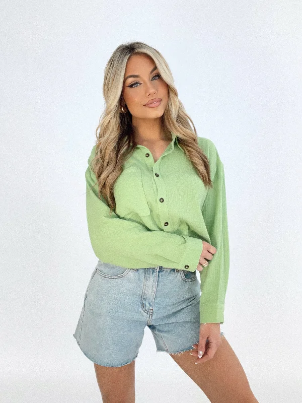 Lime Button Down Shirt