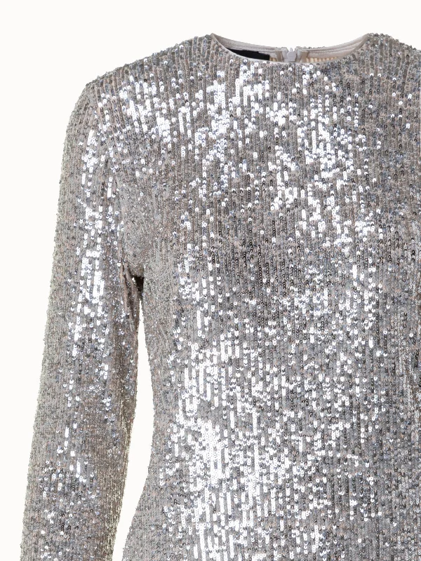 Long Sleeve Sequins Top