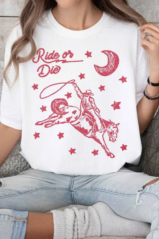 RIDE OR DIE WESTERN COWBOY GRAPHIC TEE