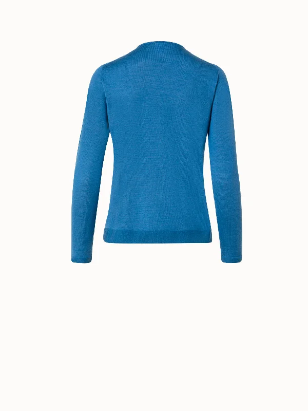 Seamless Cashmere Silk Knit Pullover