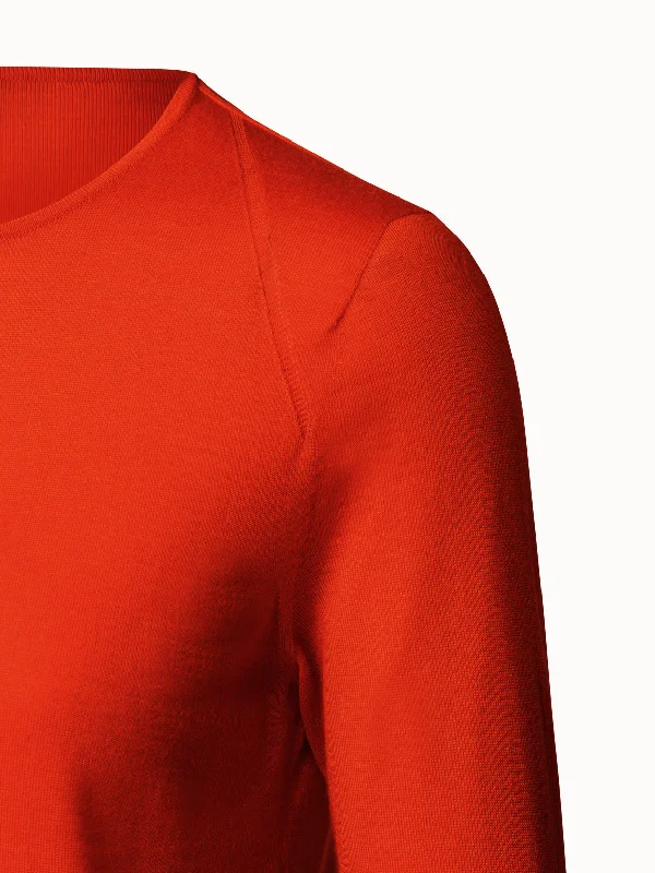 Fine gauge cashmere silk pullover