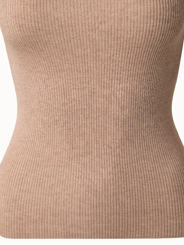 Seamless Silk Cotton Knit Pullover