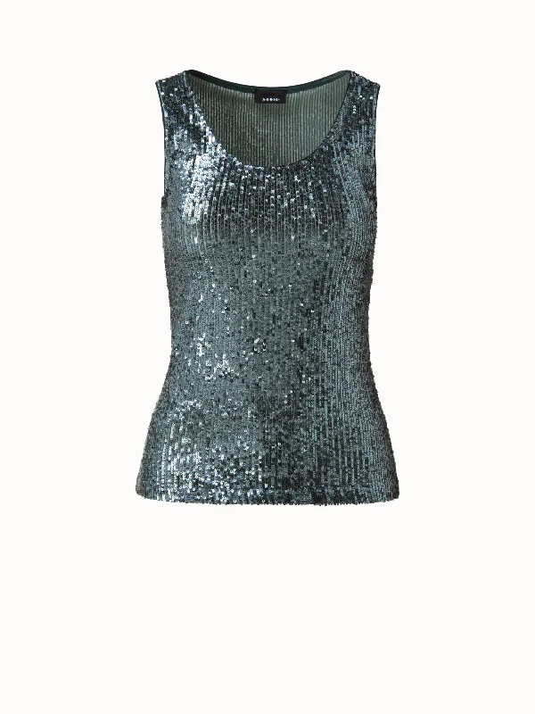 Sequins On Jersey Tank