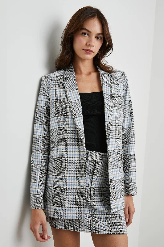 STANTON BLAZER - COCOA SKY CHECK