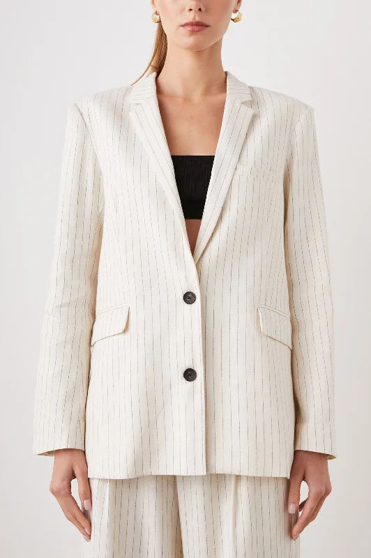 STANTON BLAZER - IVORY PINSTRIPE