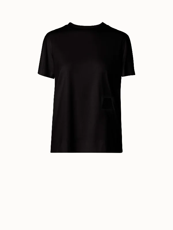 T-shirt Cotton Jersey Trapezoid Tulle Detail